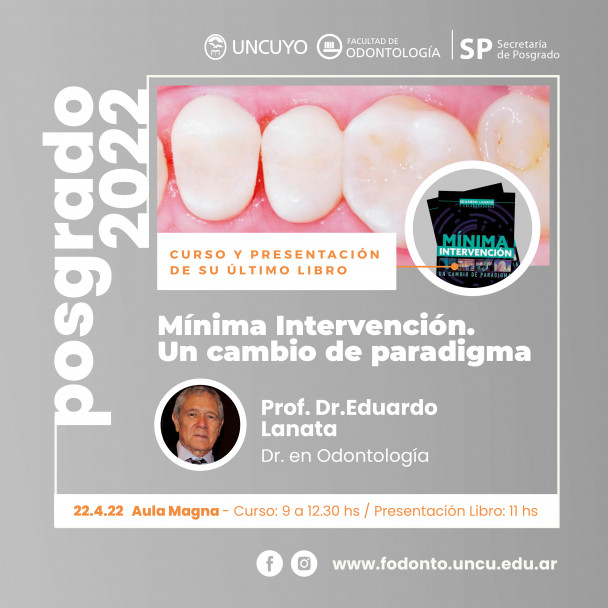 imagen El Dr. Eduardo Lanata será dictante de un curso sobre Operatoria Dental y presentará su último libro