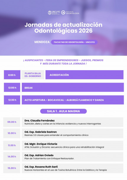 imagen La FO realizará las Jornadas de actualización Odontológicas 2026