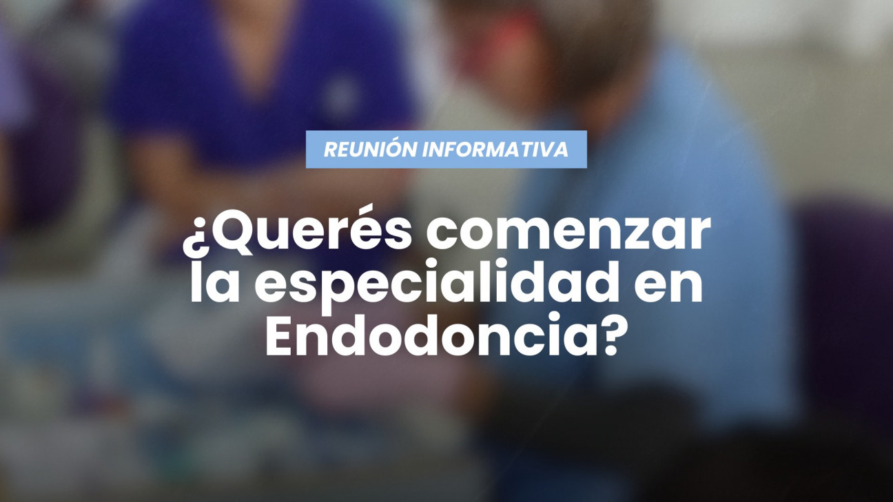 imagen ¿Querés especializarte en Endodoncia? Participá de la reunión informativa en la FO