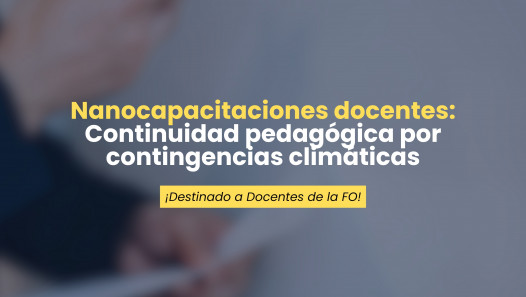 imagen Nanocapacitaciones docentes para fortalecer la continuidad pedagógica ante contingencias climáticas