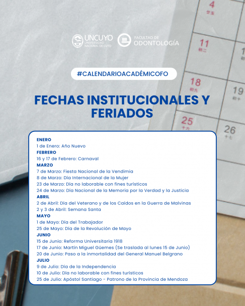 imagen Calendario Académico 2026