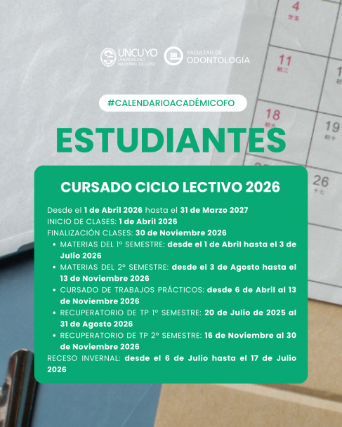 imagen Calendario Académico 2026