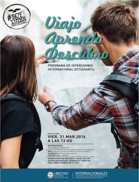 imagen  Intercambio Internacional para ESTUDIANTES  ( 2ª semestre 2017)