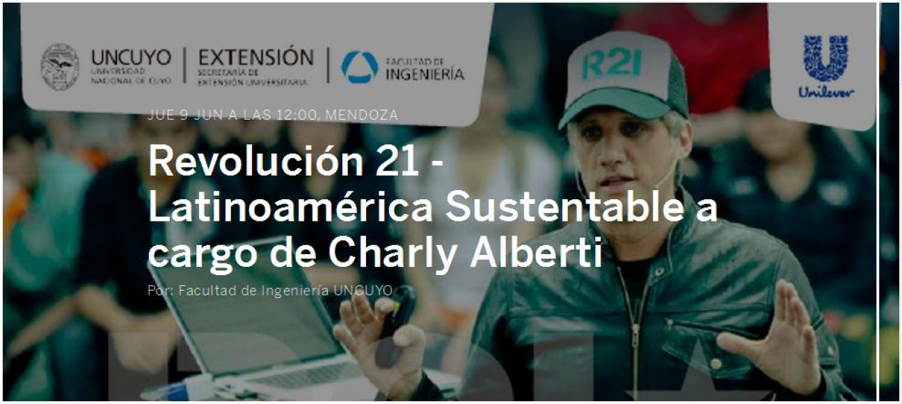 imagen CONFERENCIA "LATINOAMÉRICA SUSTENTABLE" A CARGO DE CHARLY ALBERTI