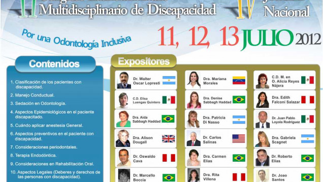 imagen Docentes de nuestra Facultad expondrán en el I CONGRESO LATINOAMERICANO de ODONTOLOGÍA para PACIENTES con NECESIDADES ESPECIALES