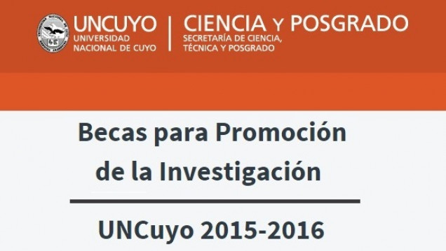 imagen Becas para Promoción de la Investigación UNCuyo 2015-2016