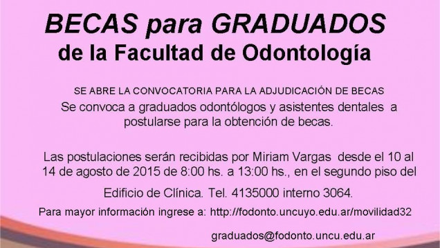 imagen Convocatoria a Becas para Graduados