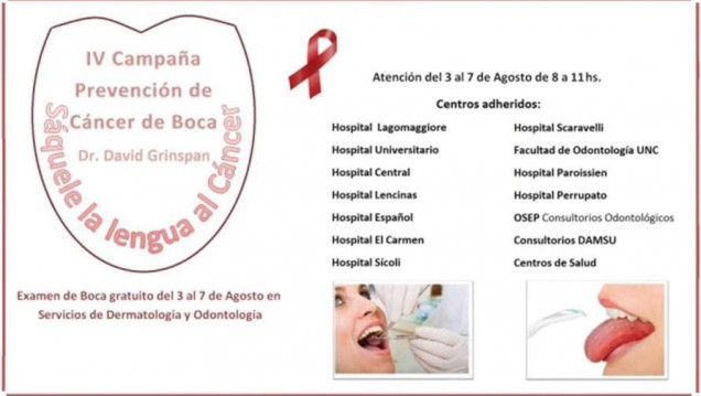 imagen "IV Campaña de Prevención del Cáncer de Boca. Prof. Dr. David Grinspan"