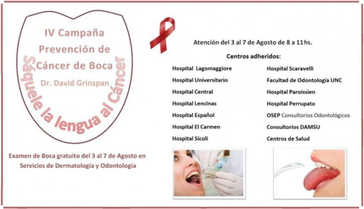 imagen "IV Campaña de Prevención del Cáncer de Boca. Prof. Dr. David Grinspan"