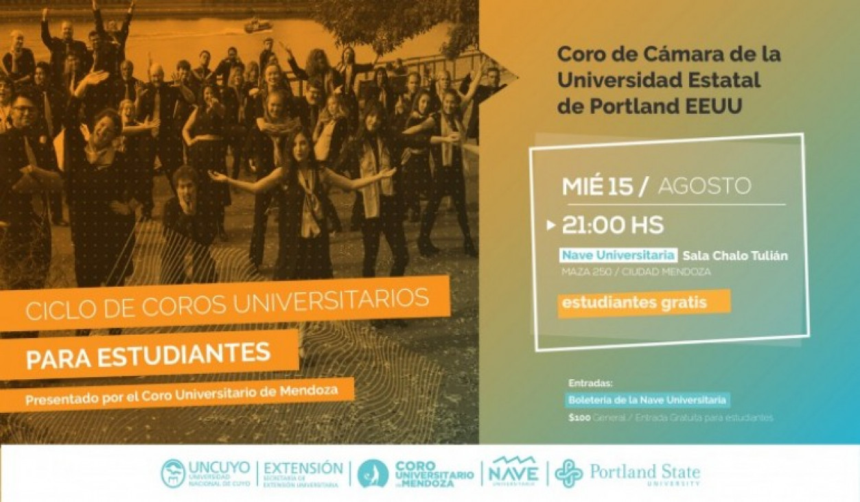imagen Coro de Cámara de la Universidad de Portland, visita la Nave Universitaria