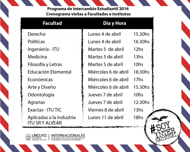 imagen Cronograma de visitas