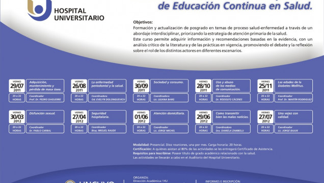 imagen I Curso Universitario Interdisciplinario de Educación Continua en Salud