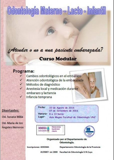 imagen Curso Modular "Odontología Materno-Lacto-Infantil"