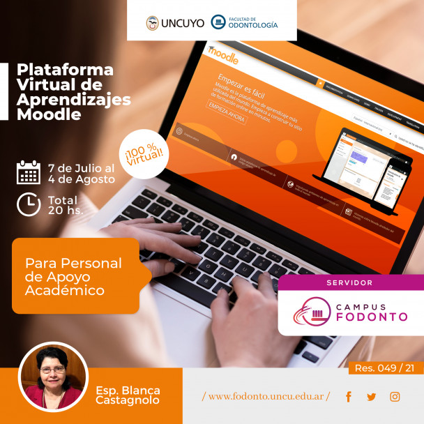 imagen Curso a distancia: Plataforma virtual de aprendizajes Moodle. Recursos y actividades