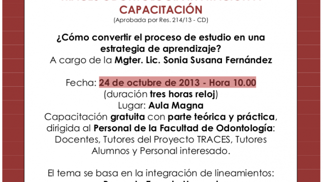 imagen TRACES ODONTOLOGÍA INVITACIÓN A CAPACITACIÓN