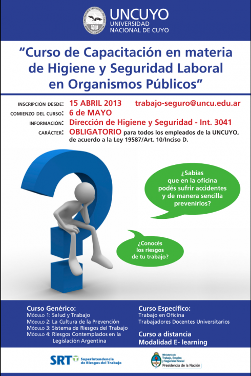 imagen Capacitación obligatoria para personal de la Universidad para prevenir riesgos en el trabajo