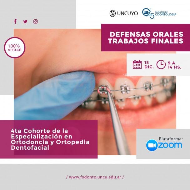 imagen Presentación de trabajos finales: Especialización en Ortodoncia y Ortopedia Dentofacial