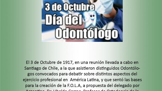 imagen 3 de octubre - Día de la Odontología Latinoamericana