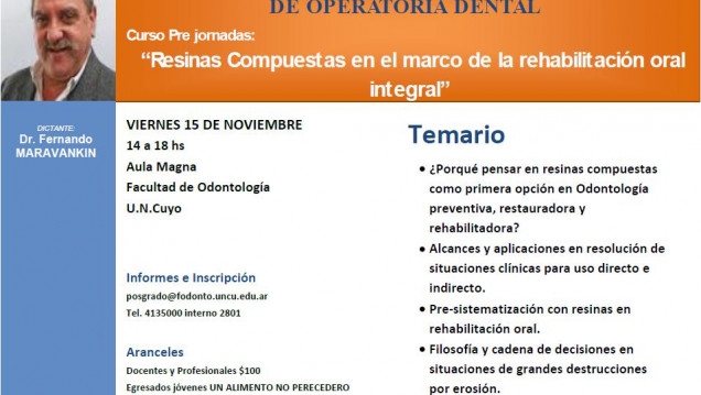 imagen I JORNADAS INTERUNIVERSITARIAS DE OPERATORIA DENTAL