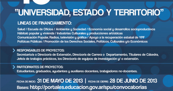 Prórroga del plazo para la Convocatoria de Proyectos de Extensión ...