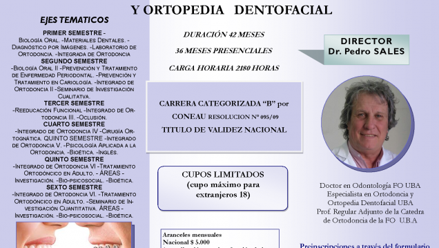 imagen Carrera de Especialización en Ortodoncia y Ortopedia Dentofacial