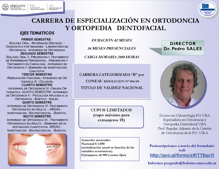 imagen Carrera de Especialización en Ortodoncia y Ortopedia Dentofacial