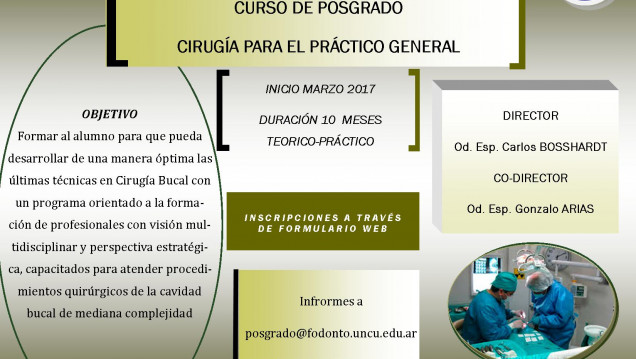 imagen Curso de Posgrado de Cirugia para el Practico General