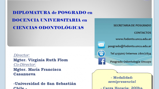 imagen Diplomatura de Posgrado en Docencia Universitaria en Ciencias Odontológicas