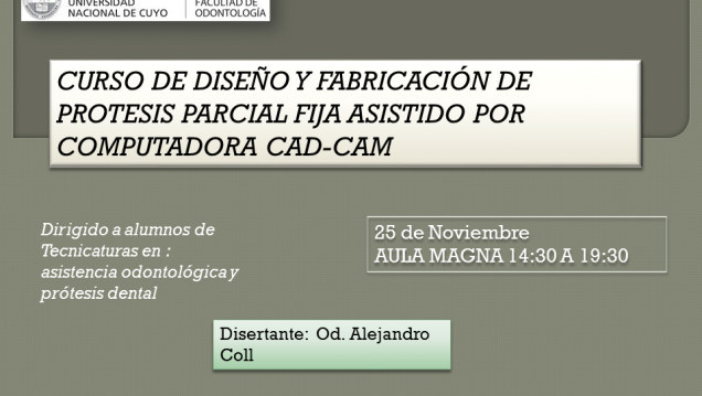 imagen Curso de Diseño y Fabricación de Prótesis Parcial Fija Asistido por Computadora CAD-CAM