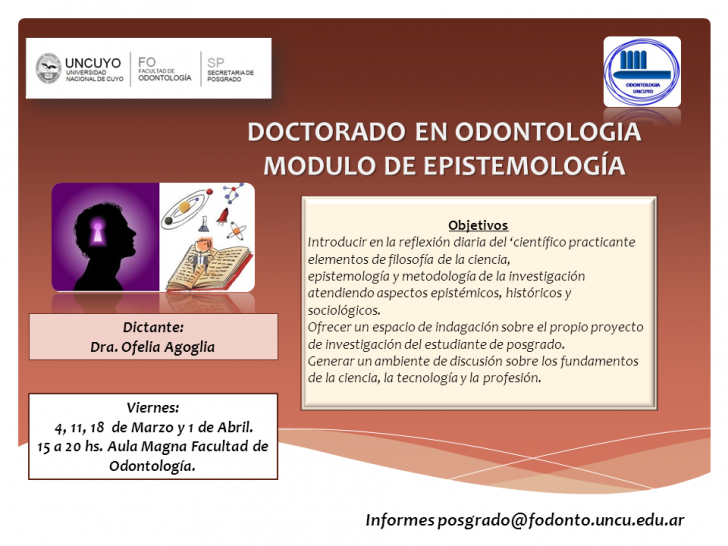 imagen Doctorado en Odontología: Módulo de Epistemología
