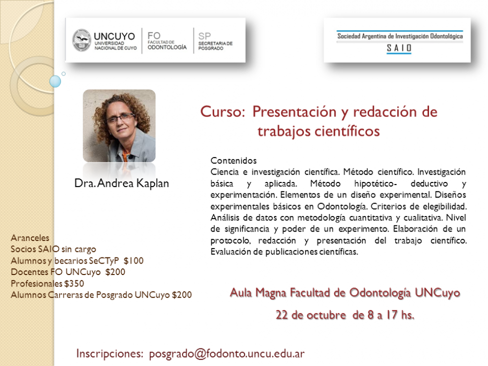imagen Curso: "Presentación y redacción de trabajos científicos"