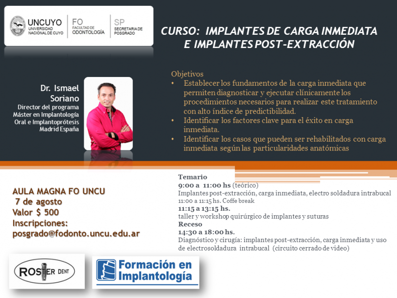 imagen Curso: Implantes de carga inmediata e implantes post-extracción