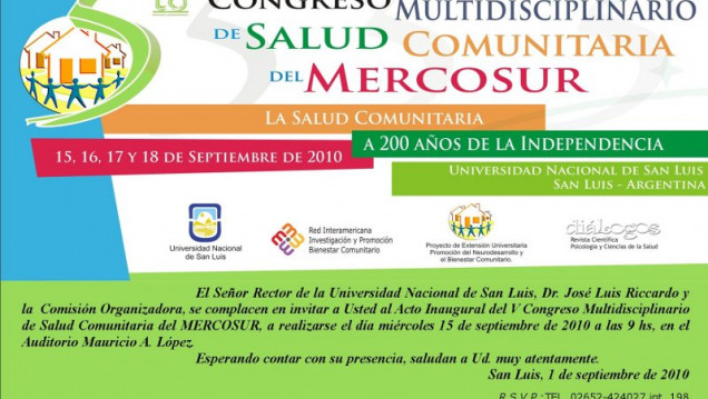 imagen V Congreso Multidisciplinario de Salud Comunitaria del MERCOSUR