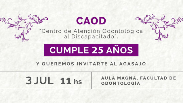 imagen ¡El Centro de Atención Odontológica al Discapacitado CAOD cumple 25 años!