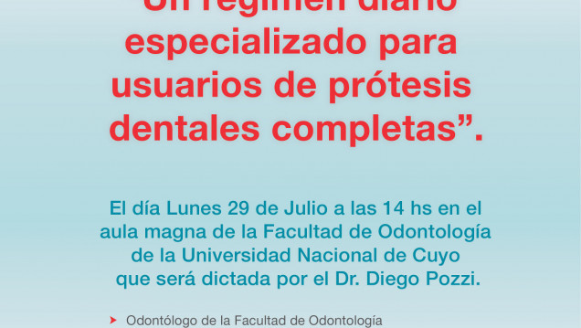 imagen Charla: Un régimen diario especializado para usuarios de prótesis dentales completas