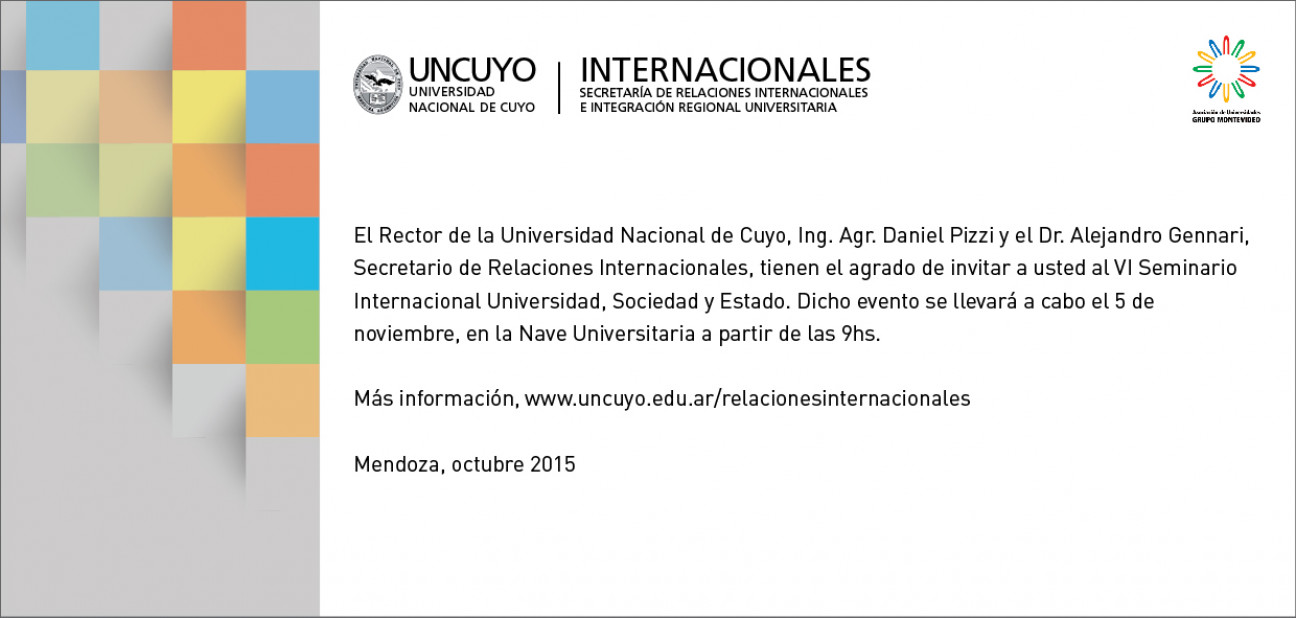 imagen Invitación VI Seminario Internacional "Universidad, Sociedad y Estado"