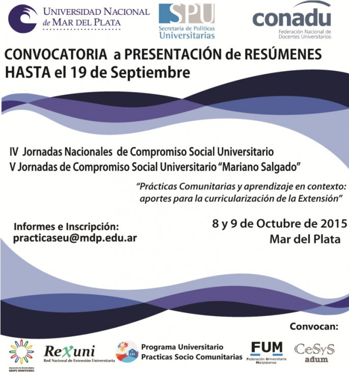 imagen  IV Jornadas Nacionales de Compromiso Social Universitario