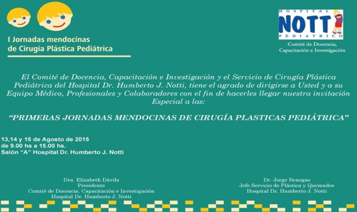 imagen  PRIMERAS JORNADAS MENDOCINAS DE CIRUGIA PLASTICA PEDIATRICA
