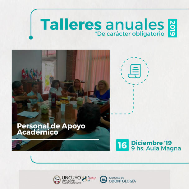 imagen Se realizarán Talleres Anuales de Fin de Año