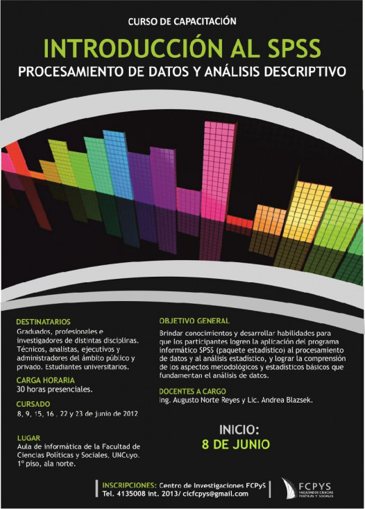 imagen CURSO DE INTRODUCCIÓN AL PAQUETE ESTADÍSTICO SPSS