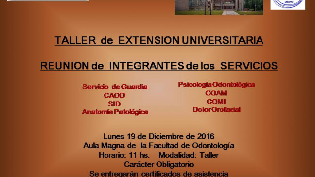 imagen Taller del Área Asistencial (Docencia-Servicio) la cita es el próximo Lunes 19 