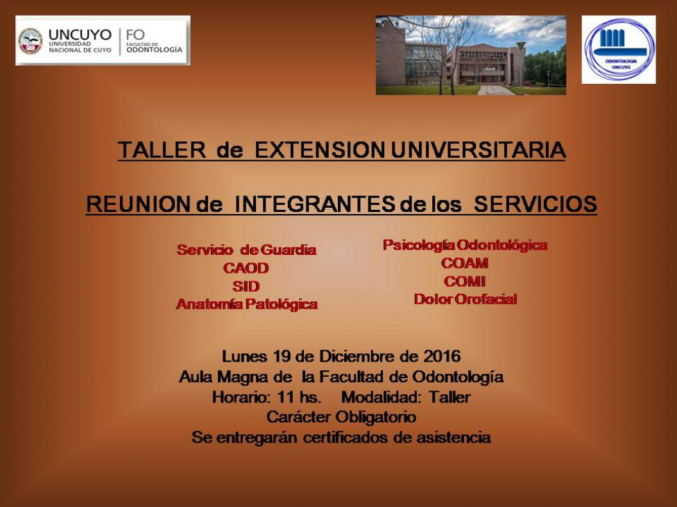 imagen Taller del Área Asistencial (Docencia-Servicio) la cita es el próximo Lunes 19 