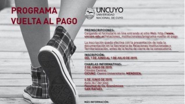 imagen Convocatoria. Estancias de Formación para Estudiantes de la UNCuyo. Charla informativa. 