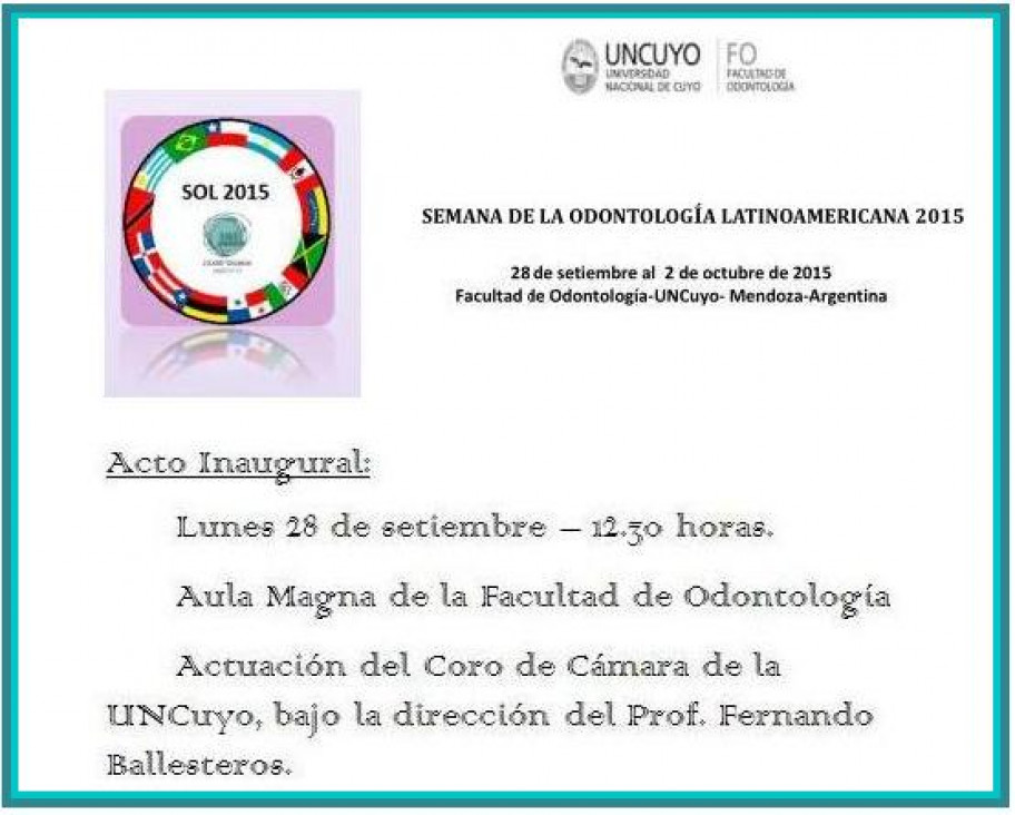 imagen Semana de la Odontología Latinoamericana 2015